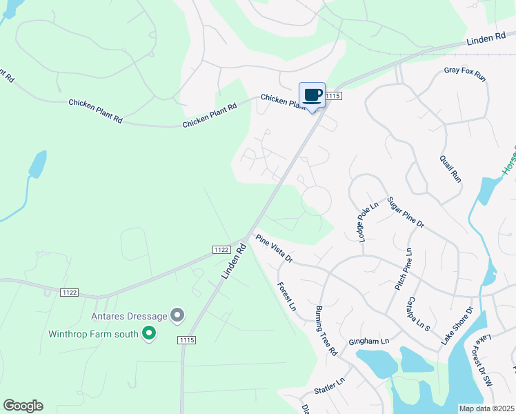 map of restaurants, bars, coffee shops, grocery stores, and more near 1104 Linden Road in Pinehurst