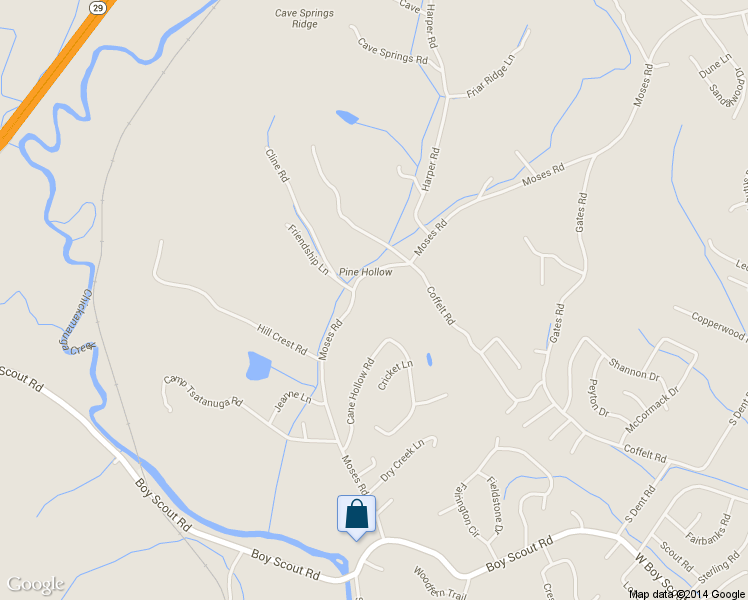 map of restaurants, bars, coffee shops, grocery stores, and more near 7302 Moses Road in Middle Valley