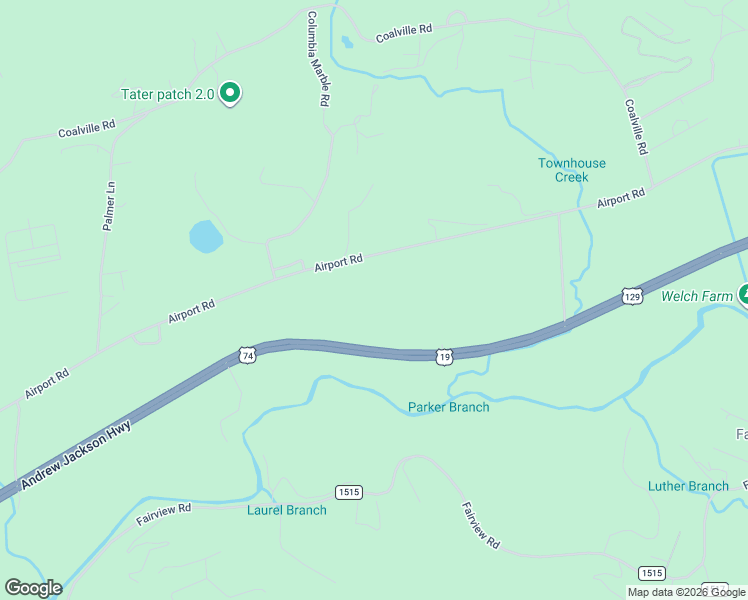 map of restaurants, bars, coffee shops, grocery stores, and more near 3480 Airport Road in Marble