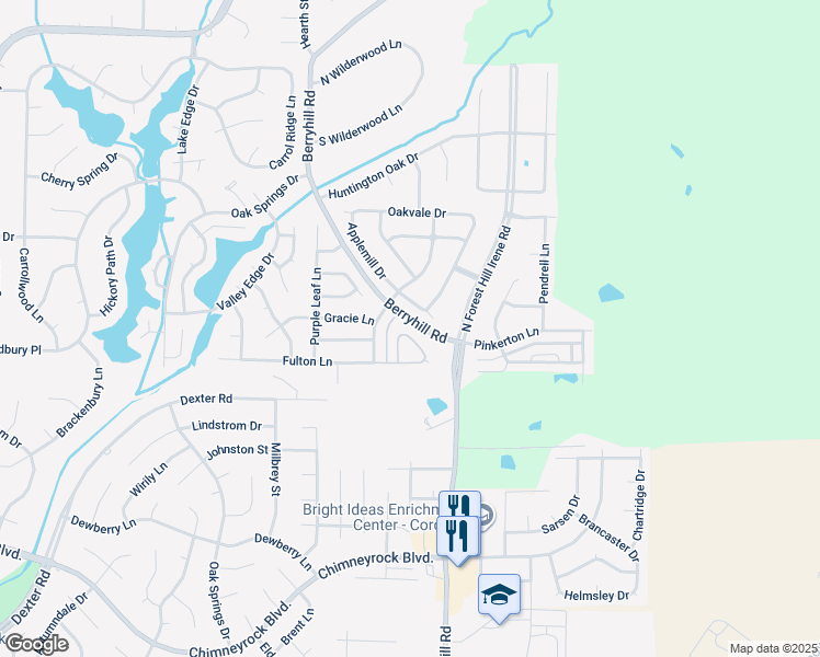 map of restaurants, bars, coffee shops, grocery stores, and more near 2176 Berry Garden Circle East in Memphis