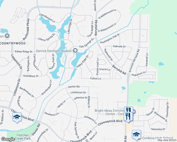 map of restaurants, bars, coffee shops, grocery stores, and more near 2177 Stone Stream Dr in Cordova