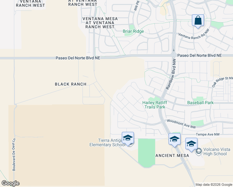 map of restaurants, bars, coffee shops, grocery stores, and more near Pipeline Road Southeast in Albuquerque