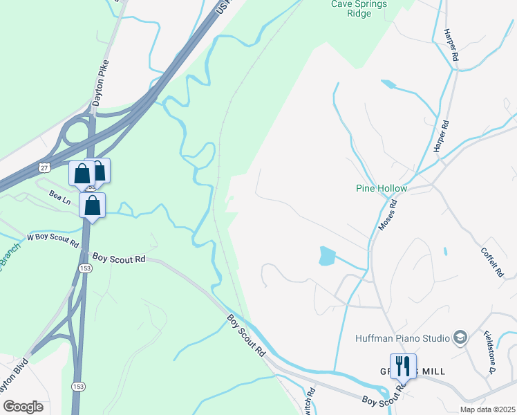 map of restaurants, bars, coffee shops, grocery stores, and more near 1014 Hill Crest Road in Middle Valley