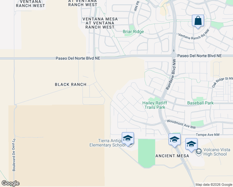map of restaurants, bars, coffee shops, grocery stores, and more near Pipeline Road Southeast in Albuquerque