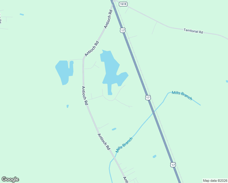 map of restaurants, bars, coffee shops, grocery stores, and more near 203 Antioch Road in New Bern