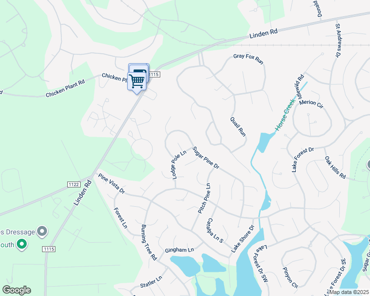 map of restaurants, bars, coffee shops, grocery stores, and more near 14 Lodge Pole Lane in Pinehurst