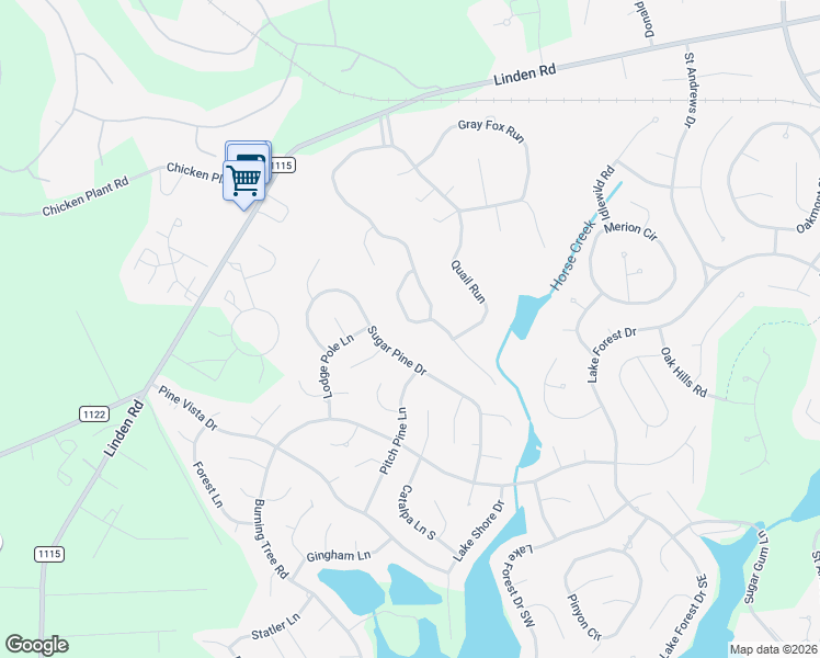 map of restaurants, bars, coffee shops, grocery stores, and more near 135 Wild Turkey Run in Pinehurst