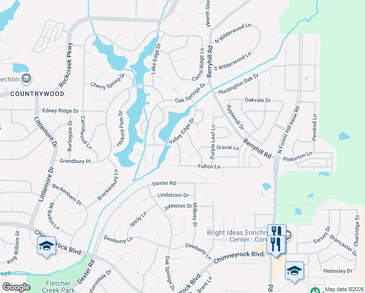 map of restaurants, bars, coffee shops, grocery stores, and more near 2190 Rocky Stream Dr in Cordova