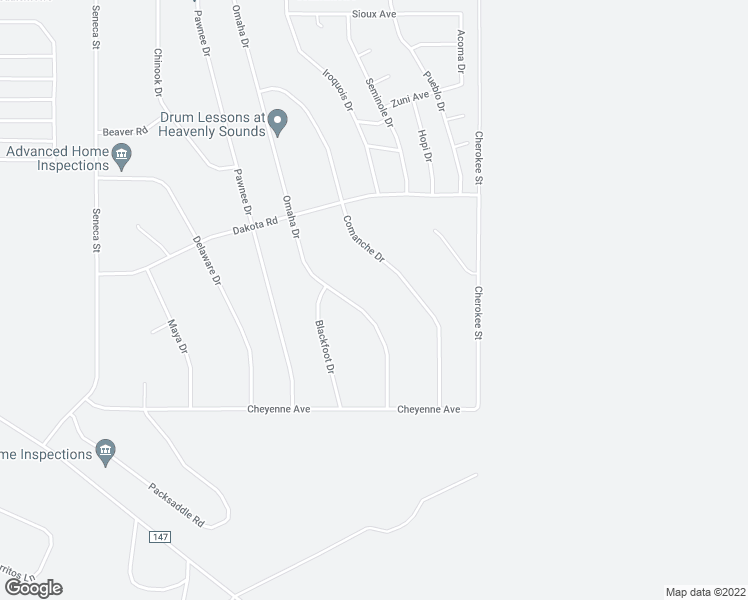 map of restaurants, bars, coffee shops, grocery stores, and more near 2118 Omaha Drive in Kingman