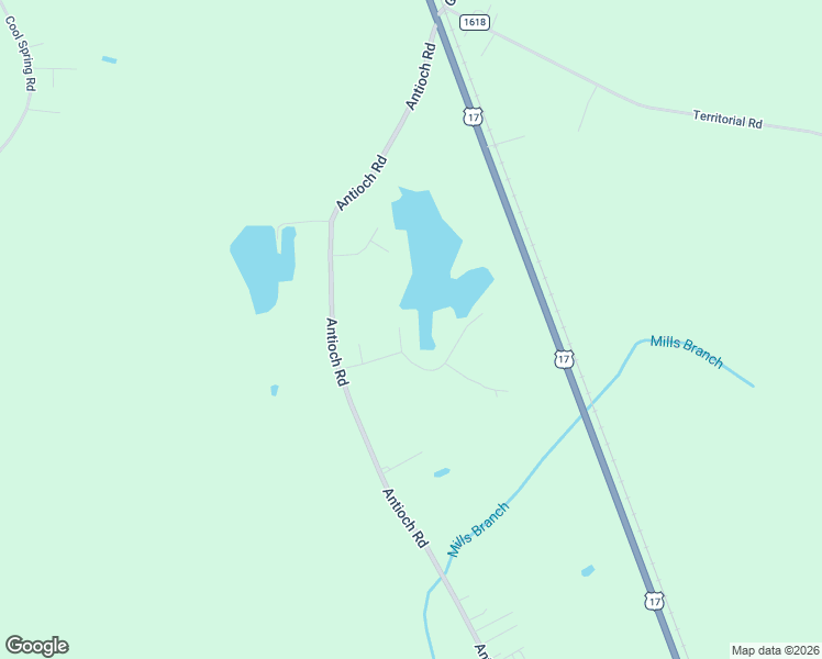 map of restaurants, bars, coffee shops, grocery stores, and more near 203 Antioch Road in New Bern