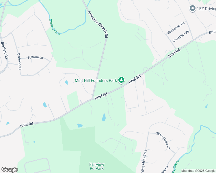 map of restaurants, bars, coffee shops, grocery stores, and more near 9525 Brief Road in Charlotte