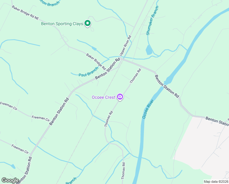 map of restaurants, bars, coffee shops, grocery stores, and more near 1037 Thomas Road in Benton