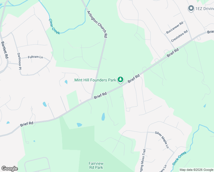 map of restaurants, bars, coffee shops, grocery stores, and more near 9525 Brief Road in Charlotte