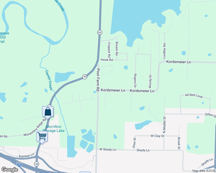 map of restaurants, bars, coffee shops, grocery stores, and more near 38 Shumate Lane in Morrilton