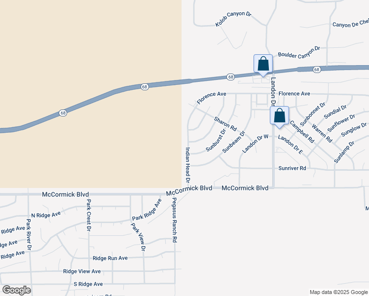 map of restaurants, bars, coffee shops, grocery stores, and more near 833 Indian Head Drive in Bullhead City