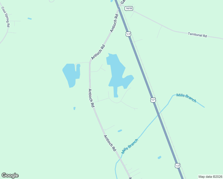 map of restaurants, bars, coffee shops, grocery stores, and more near 203 Antioch Road in New Bern