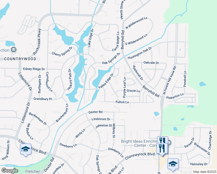 map of restaurants, bars, coffee shops, grocery stores, and more near 2200 Rocky Stream Drive in Memphis
