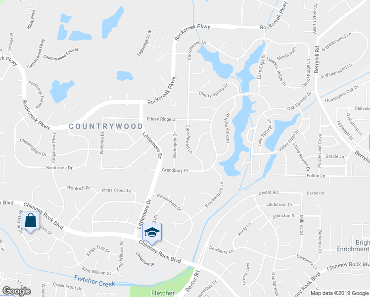 map of restaurants, bars, coffee shops, grocery stores, and more near 2217 Carrollwood Lane in Memphis