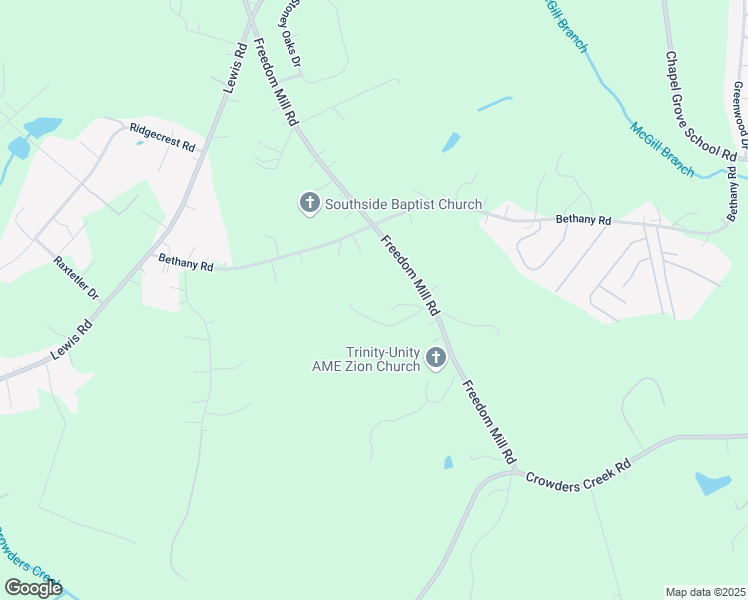 map of restaurants, bars, coffee shops, grocery stores, and more near 300 Walter Holland Drive in Gastonia