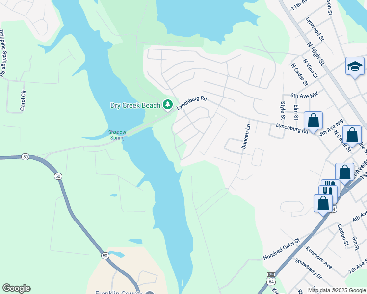 map of restaurants, bars, coffee shops, grocery stores, and more near 279 Brookfield Circle in Winchester