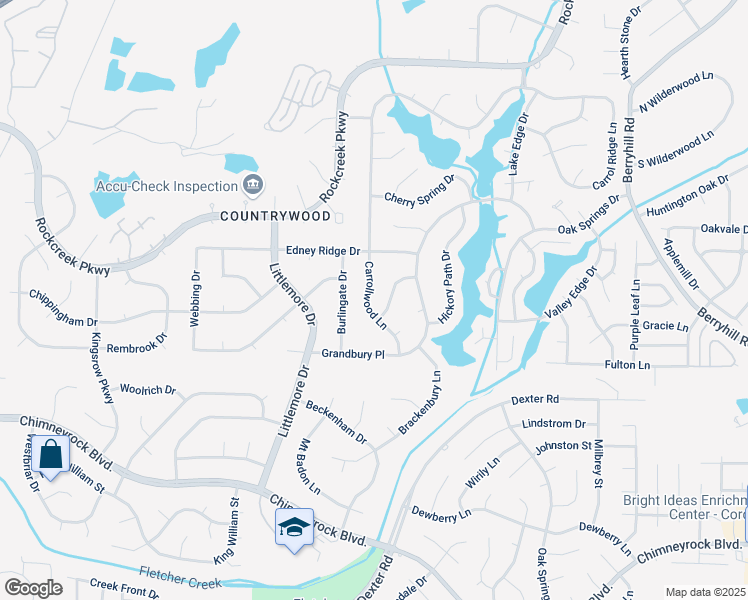 map of restaurants, bars, coffee shops, grocery stores, and more near 2217 Carrollwood Lane in Memphis