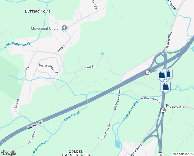map of restaurants, bars, coffee shops, grocery stores, and more near 6477 Deep Canyon Road in Hamilton County