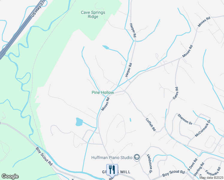 map of restaurants, bars, coffee shops, grocery stores, and more near 1150 Coffelt Road in Middle Valley