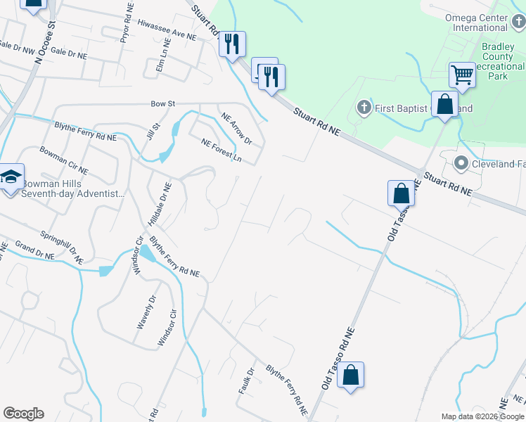 map of restaurants, bars, coffee shops, grocery stores, and more near 1109 Gibson Drive Northeast in Cleveland
