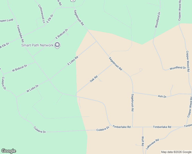 map of restaurants, bars, coffee shops, grocery stores, and more near Oak Road in McKinley County