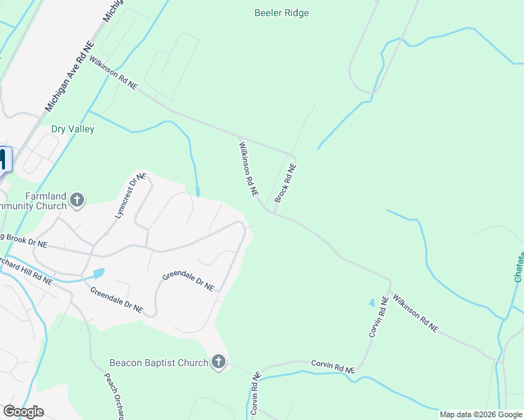 map of restaurants, bars, coffee shops, grocery stores, and more near 2099 Rolling Brook Drive Northeast in Cleveland