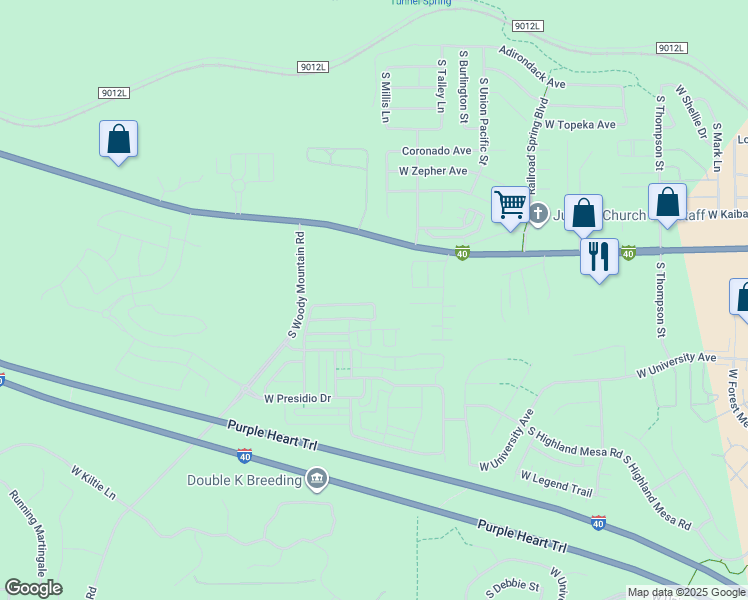 map of restaurants, bars, coffee shops, grocery stores, and more near 2804 West Pico Del Monte Circle in Flagstaff