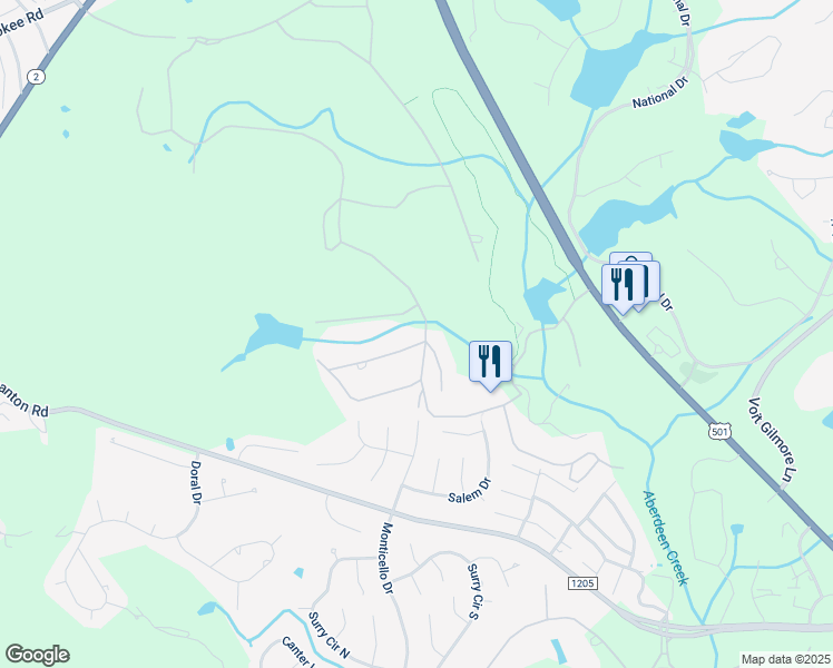map of restaurants, bars, coffee shops, grocery stores, and more near 60 Inverrary Road in Pinehurst