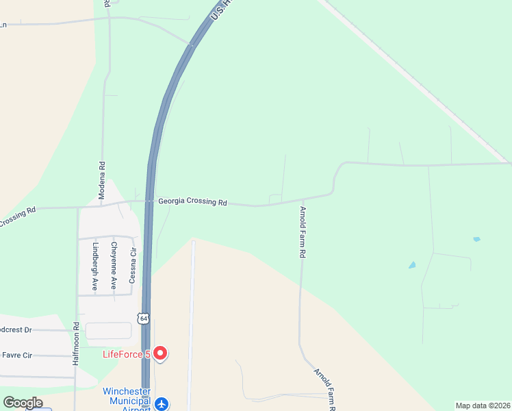 map of restaurants, bars, coffee shops, grocery stores, and more near 1513 Georgia Crossing Road in Winchester