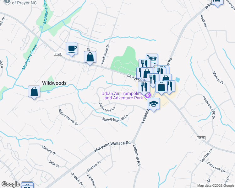 map of restaurants, bars, coffee shops, grocery stores, and more near in Mint Hill