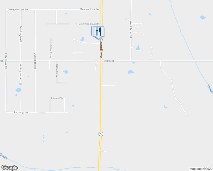 map of restaurants, bars, coffee shops, grocery stores, and more near 11198 Turnstone Lane in Blanchard
