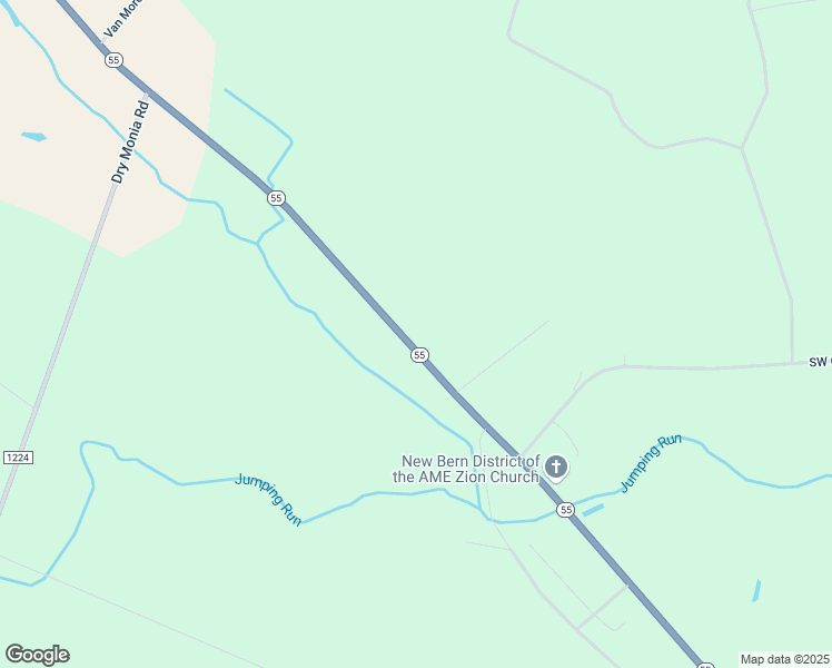 map of restaurants, bars, coffee shops, grocery stores, and more near 3114 West Nc 55 Highway in New Bern