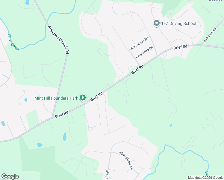 map of restaurants, bars, coffee shops, grocery stores, and more near 9840 Brief Road in Charlotte