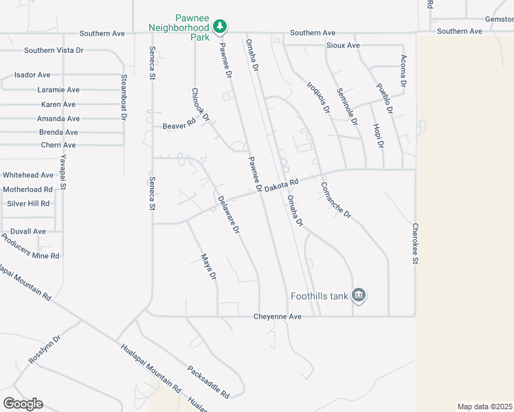 map of restaurants, bars, coffee shops, grocery stores, and more near 2081 Pawnee Drive in Kingman