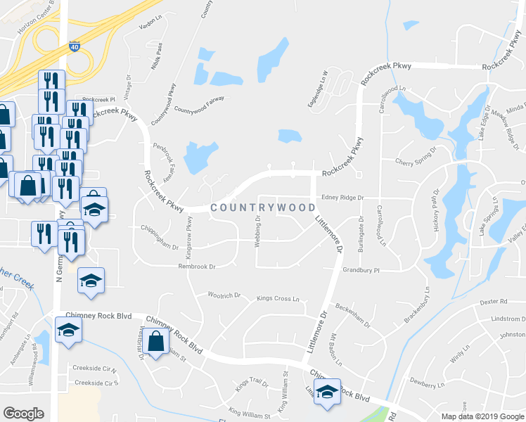 map of restaurants, bars, coffee shops, grocery stores, and more near 2269 Easton Drive in Memphis