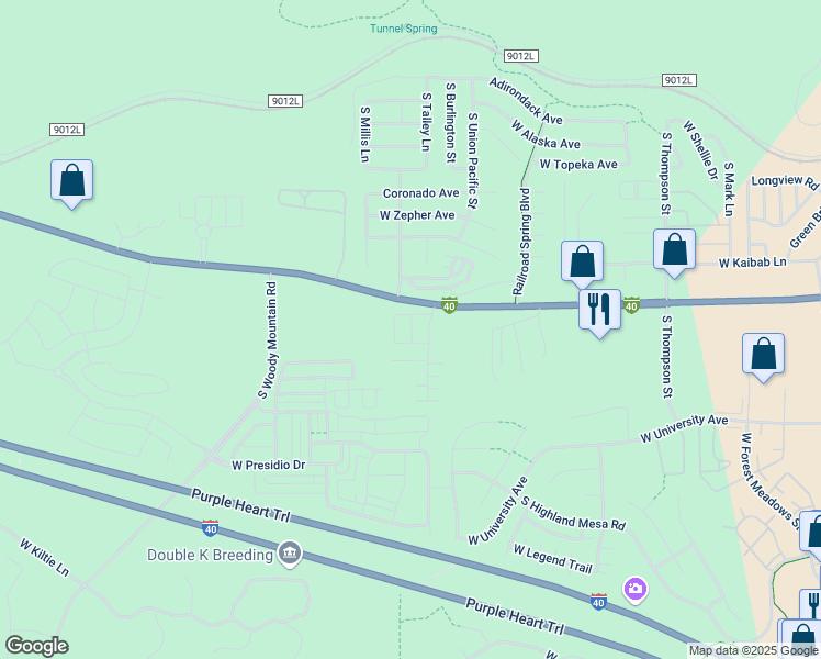 map of restaurants, bars, coffee shops, grocery stores, and more near 2401 West Route 66 in Flagstaff