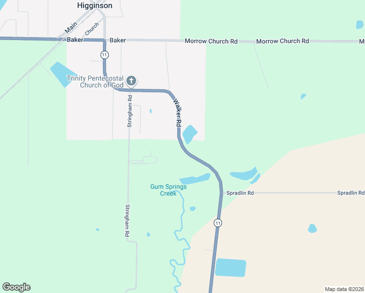 map of restaurants, bars, coffee shops, grocery stores, and more near 117 Walker Road in Higginson