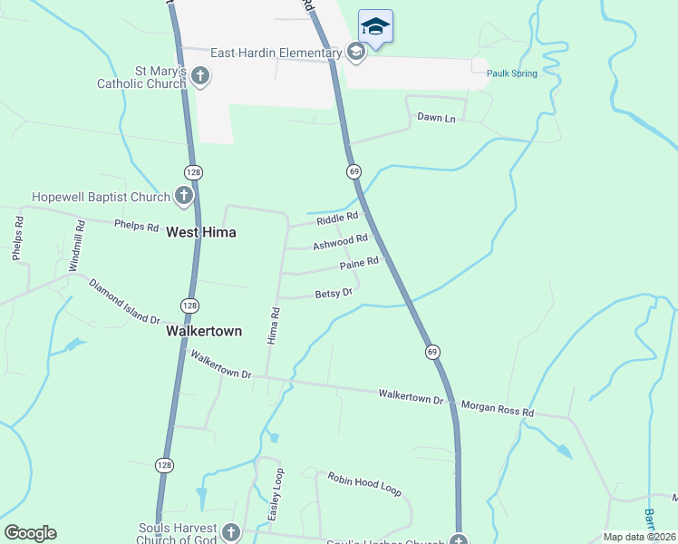 map of restaurants, bars, coffee shops, grocery stores, and more near 155 Paine Road in Savannah