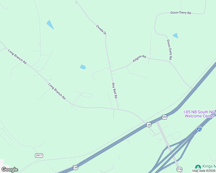 map of restaurants, bars, coffee shops, grocery stores, and more near 210 Roy Bell Road in Kings Mountain