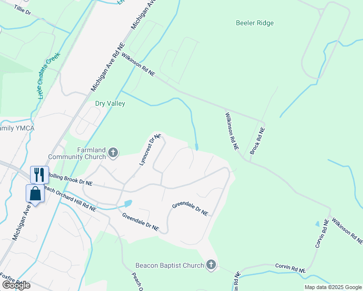 map of restaurants, bars, coffee shops, grocery stores, and more near 3974 Brookcrest Drive in Cleveland