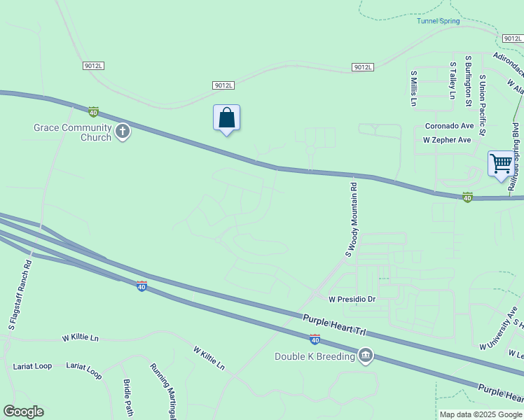 map of restaurants, bars, coffee shops, grocery stores, and more near 2374 South Polaris Way in Flagstaff