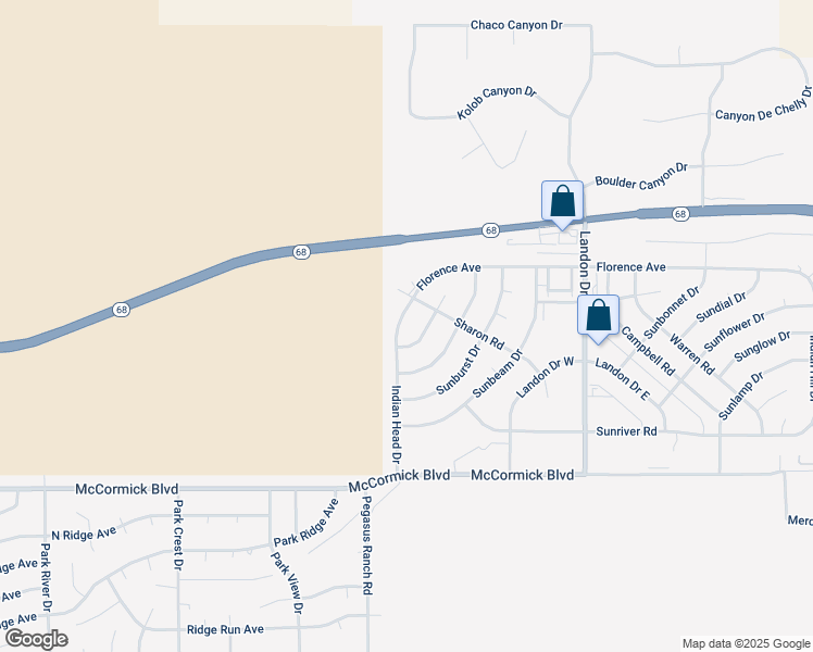 map of restaurants, bars, coffee shops, grocery stores, and more near 848 Indian Head Drive in Bullhead City