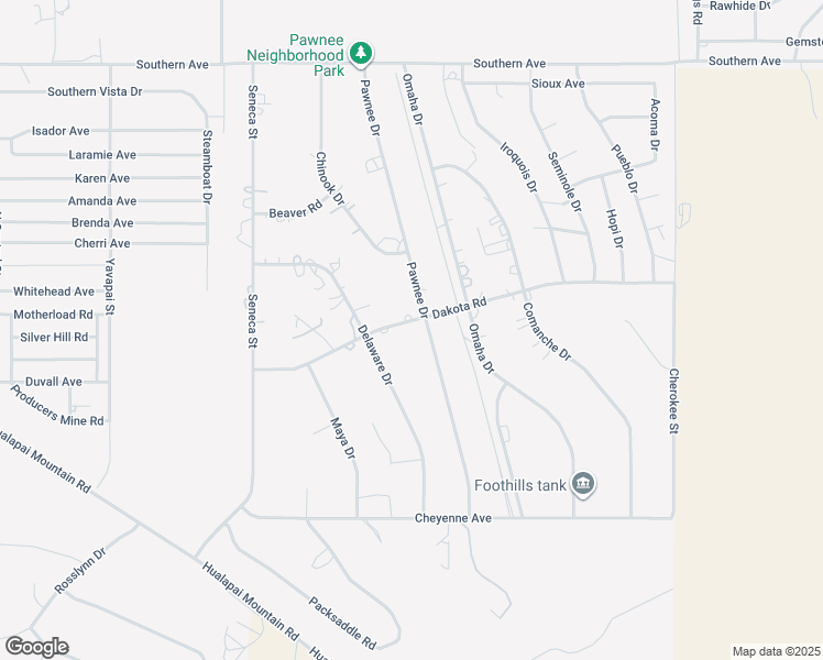 map of restaurants, bars, coffee shops, grocery stores, and more near 2081 Pawnee Drive in Kingman