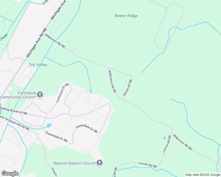 map of restaurants, bars, coffee shops, grocery stores, and more near 503 Wilkinson Rd NE in Cleveland