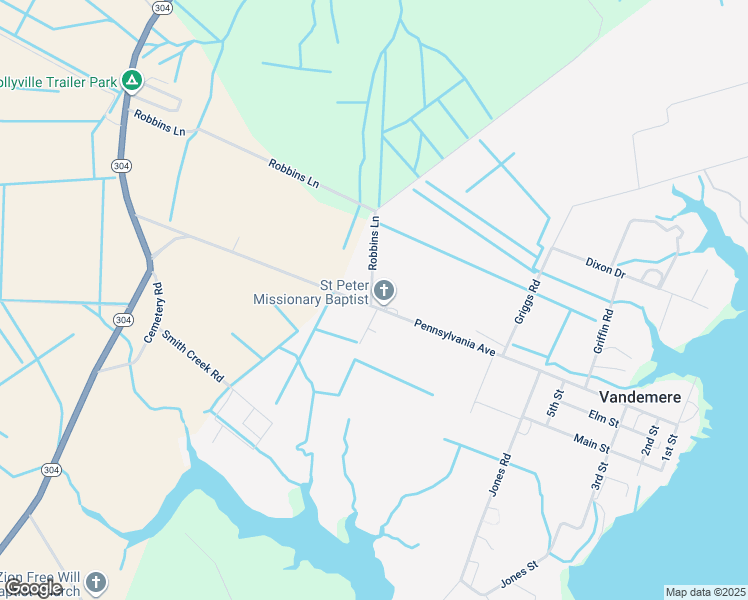map of restaurants, bars, coffee shops, grocery stores, and more near 613 Pennsylvania Avenue in Vandemere