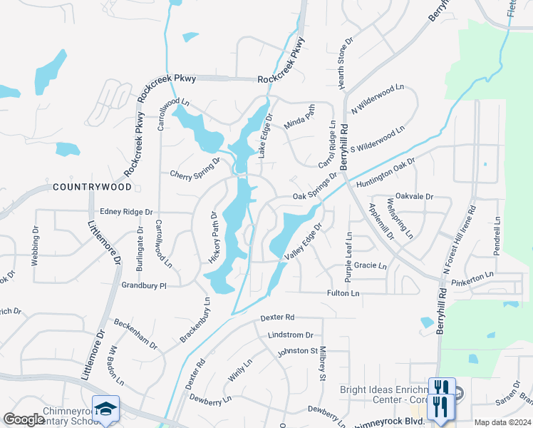 map of restaurants, bars, coffee shops, grocery stores, and more near 2275 Lake Springs Lane in Memphis